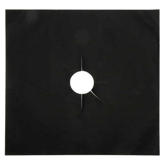Yucurem 6Pcs Gas Stove Protector Cover Heat Resistant Kitchen Accessories Kitchen Essentials (Black)