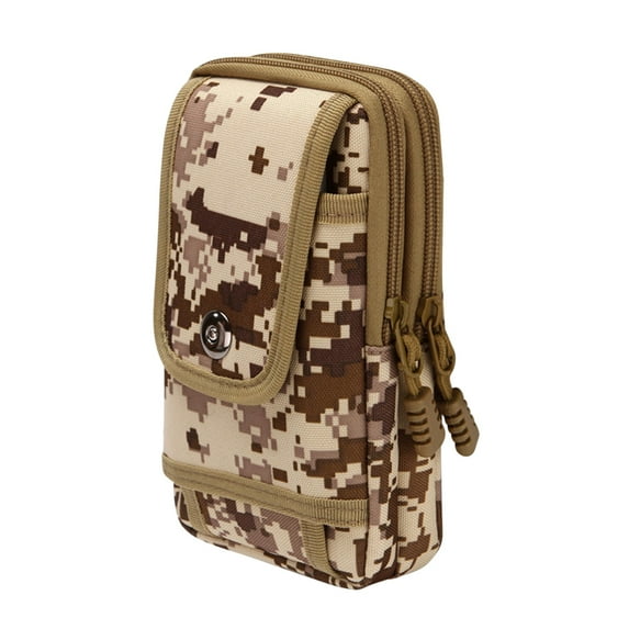 Yucurem 7 inch Outdoor Fanny Pack, Multi-Pocket Mobile Phone Bag for Hiking, Small Waist Pack (Yellow)