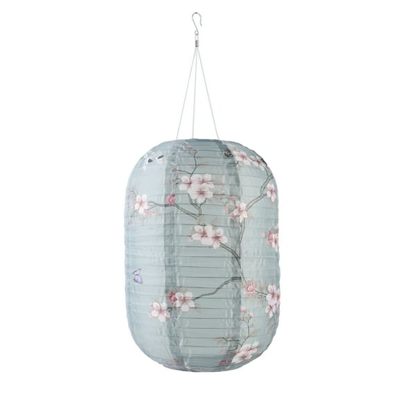 Yucurem 9.8 inch Solar LED Hanging Light Lanterns, IP65 Waterproof Party Decoration Light Lamp, Retro Bright Warm Light Lanterns (Pink Plum)