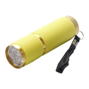 Yucurem 9LED Mini Flashlight Camping Light Waterproof Aluminum Alloy Torches Portable Lighting Tools (Yellow)