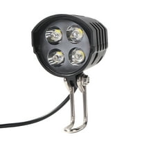 Yucurem Abs Electric 4 Led Headlight 12W Waterproof with for Driving Scooter Spare Parts (Black)