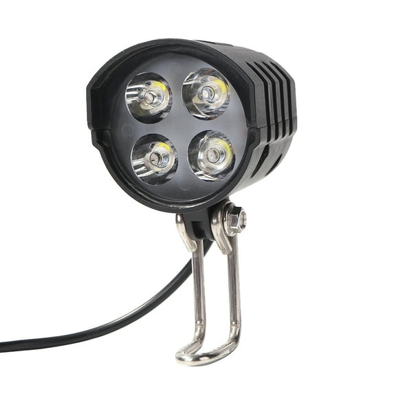 Yucurem Abs Electric 4 Led Headlight 12W Waterproof with for Driving Scooter Spare Parts (Black)