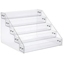 Yucurem Acrylic Rack Seasoning Organizer 5Tiered Spice Rack Organizer Acrylic Spice Rack Kitchen Storage (A)