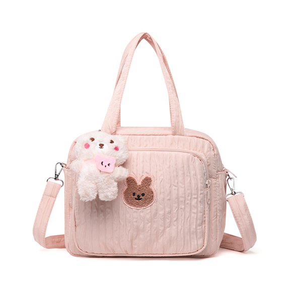 Yucurem Baby Diaper Bag,Small Diaper Bag Tote Crossbody Diaper Bag Cute Quilted Diaper Bag Baby Travel Shoulder Bag with Strap