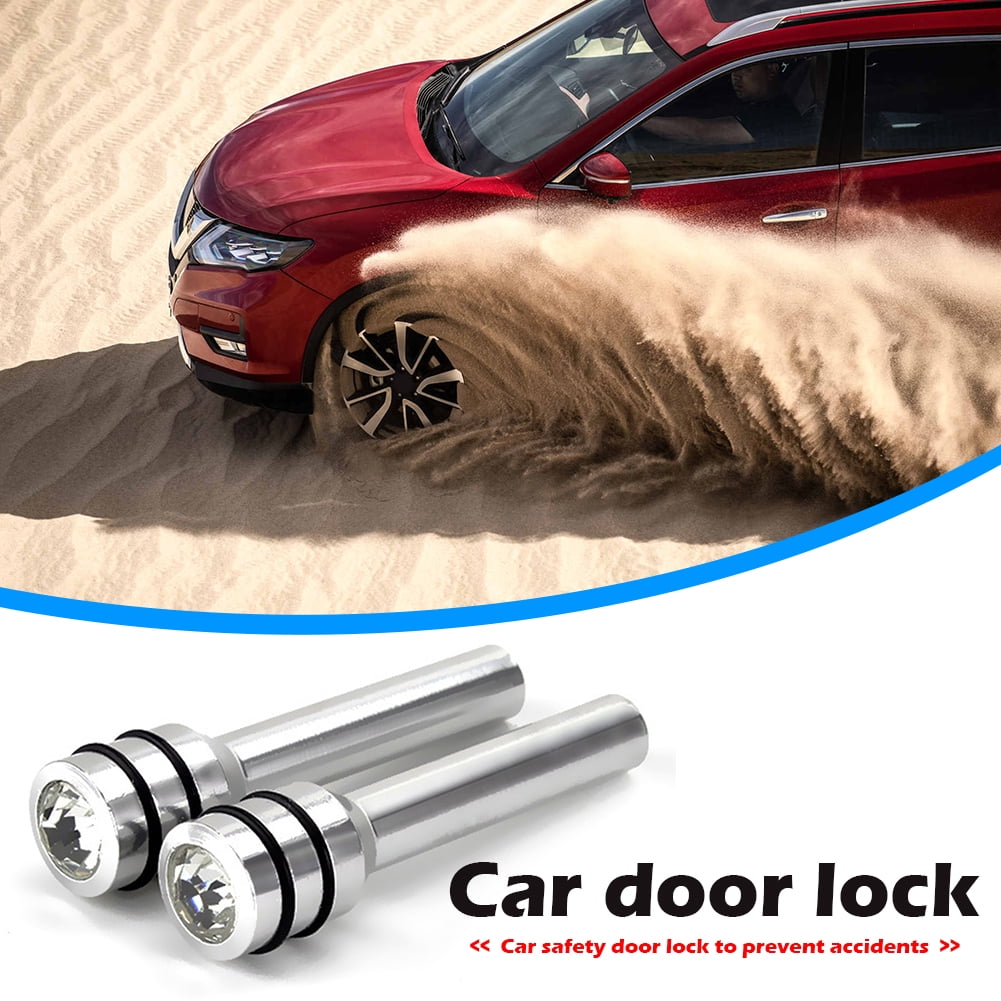 Yucurem Bling Car Door Lock Knob Aluminum Door Lock Knob Pull Pin 2