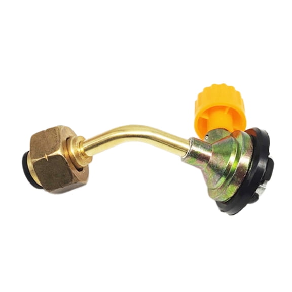 Yucurem Cassette Butane Charging Valve Direct Connection Air Valve Camping Supplies Camping Kitchen Utensils (Gold)
