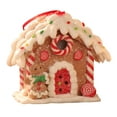 thumbnail image 1 of Yucurem Christmas Gingerbread House Ornaments with Rope, Light Up Resin Christmas Pastel Candy House Hanging Ornaments for Tree Holiday Party Home Decoration, 1 of 7