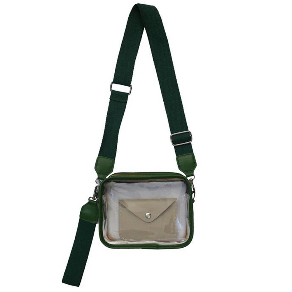 Yucurem Clear PVC Crossbody Bags Stadium Approved Shoulder Bag with