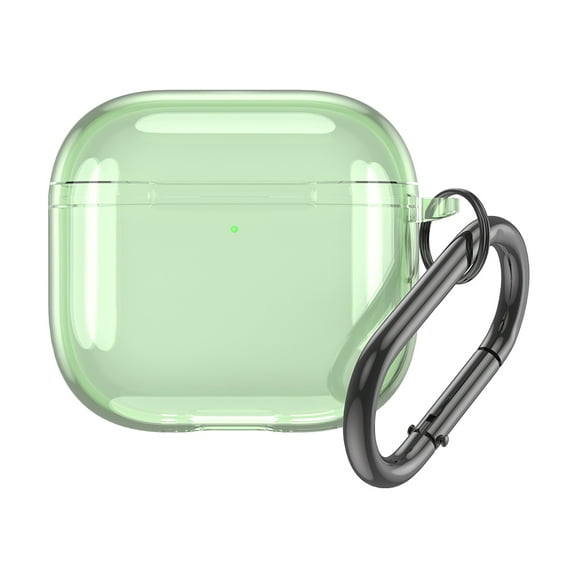 Yucurem Clear Protective Case with Carabiner Tpu Cover for 4(Transparent Green)