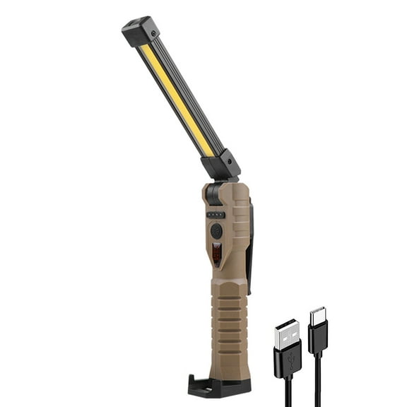 Yucurem Cob Xpe Flashlight 7 Gear Inspection Light For Outdoor Car Repair Portable Lighting Tools (Khaki)
