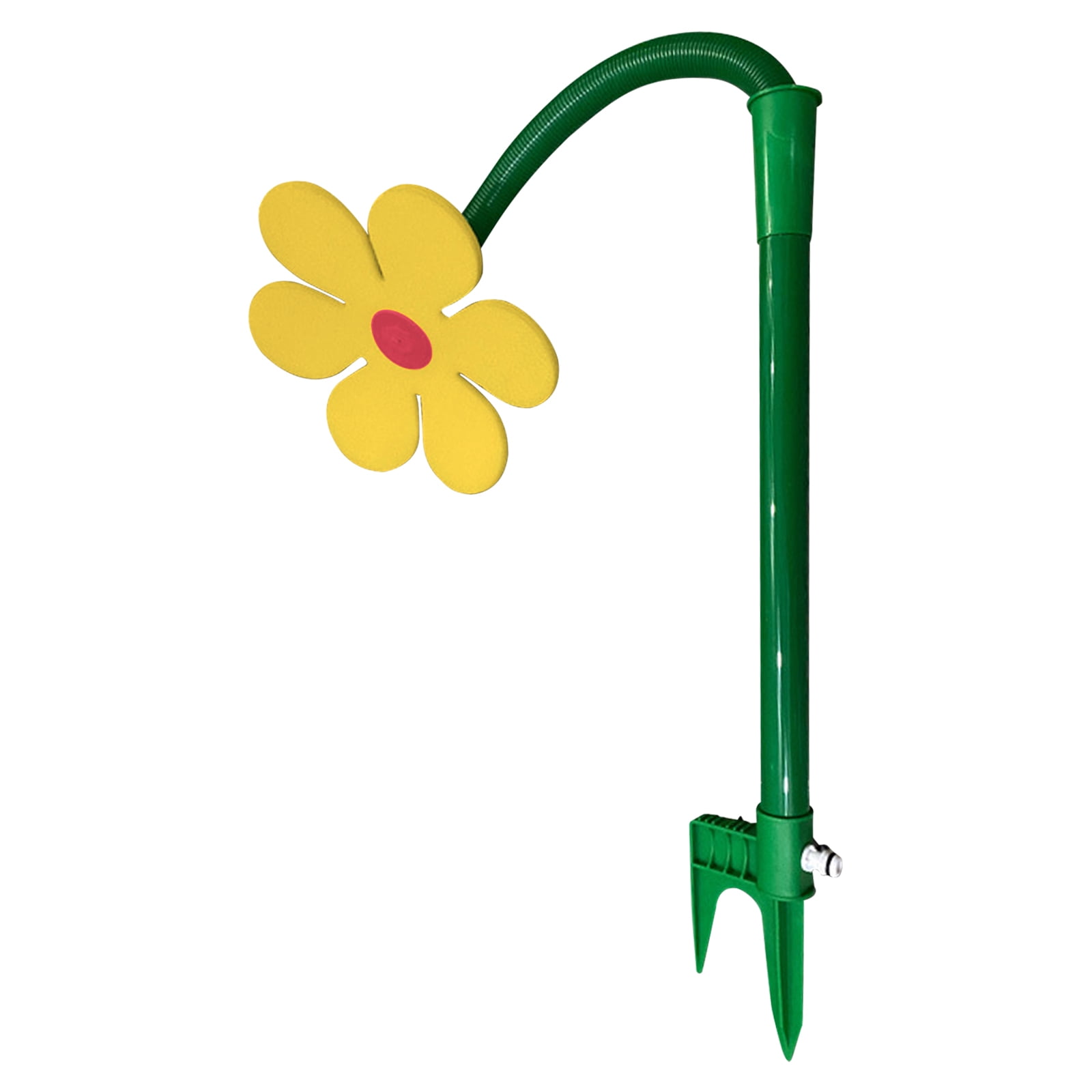 Yucurem Crazy Dancing Daisy Sprinkler, 360 Rotatable Flower Sprinklers with Spike, Garden Sprinkler Stake for Lawn Yard Outdoor Summer Watering Pets Playing (Yellow)