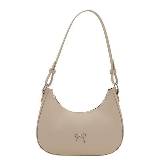 Yucurem Crescent Shoulder Bag Trendy Clutch Bag Tote Bag Purses For Women (White) PU Leather bag (White)