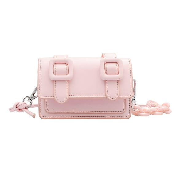 Yucurem Crossbody Purse For Women Solid Satchel Purse Pu Leather Handbag For Work (Pink) PU Leather bag (Pink)