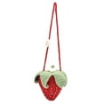 thumbnail image 1 of Yucurem Cute Strawberry Knitted Bag Fruit Crossbody Bag Crochet Tote Bag For Women Daily Casual Bag (Shoulder Bags), 1 of 10