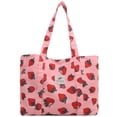 thumbnail image 1 of Yucurem Cute Strawberry Print Shoulder Bag Large Capacity Shopping Bag For Women (Pink) Tote bag (H), 1 of 10