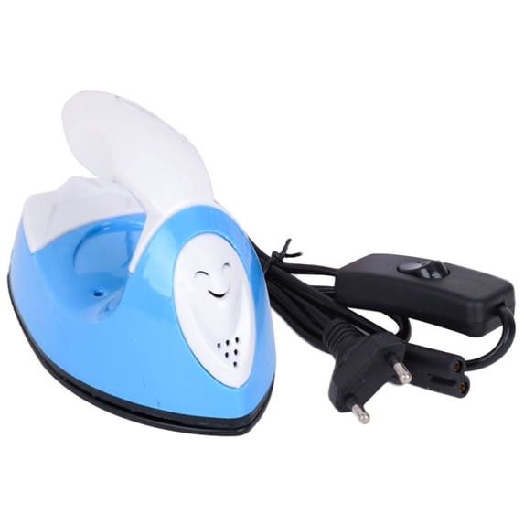 Yucurem DIY Handy Iron Portable Electric Heat Press Iron for Heat Transfer Handheld Mini Iron(EU Blue)