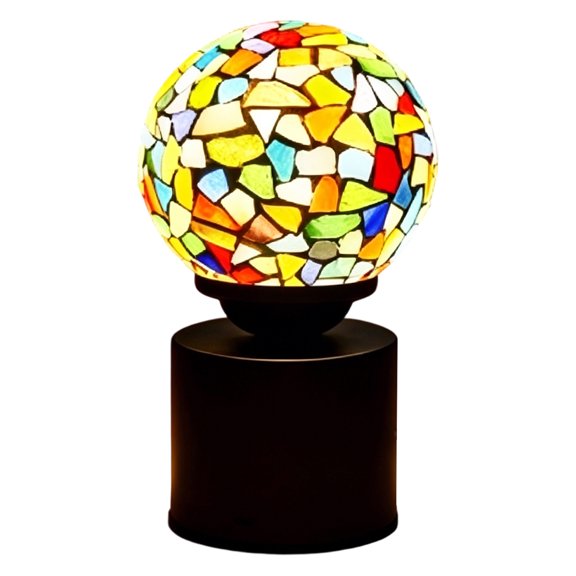 Yucurem DIY Kit Mosaic Night Light, Multi-Function Stained Glass Table Lamp Making Kit for Home Office Balcony Bathroom Birthday Party Decor