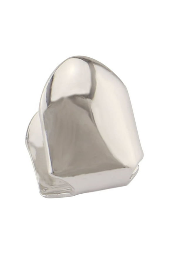 Dental Grills - Hip Hop Teeth Plain Single Grills Cap for Teeth (Silver)