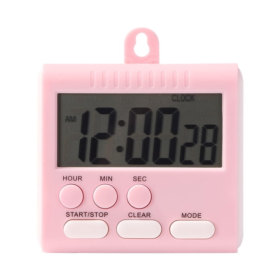 Yucurem Digital Kitchen Timer 24 Hour Clock For Cooking Fitness Studying Kitchen Essentials (Pink)
