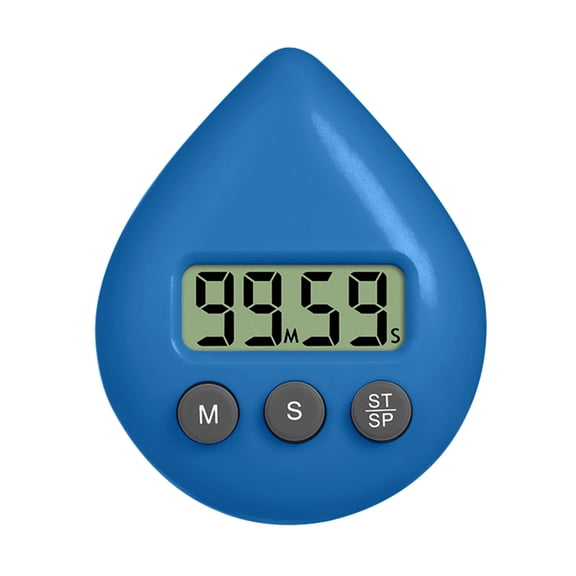 Yucurem Digital Timer Waterproof Shower Timer Kitchen Bathroom Timer Timer Kitchen Essentials (Blue)
