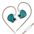 thumbnail image 1 of Yucurem Edcx Earphones Wired Headphone for Music Sport Game (Cyan with Mic), 1 of 8