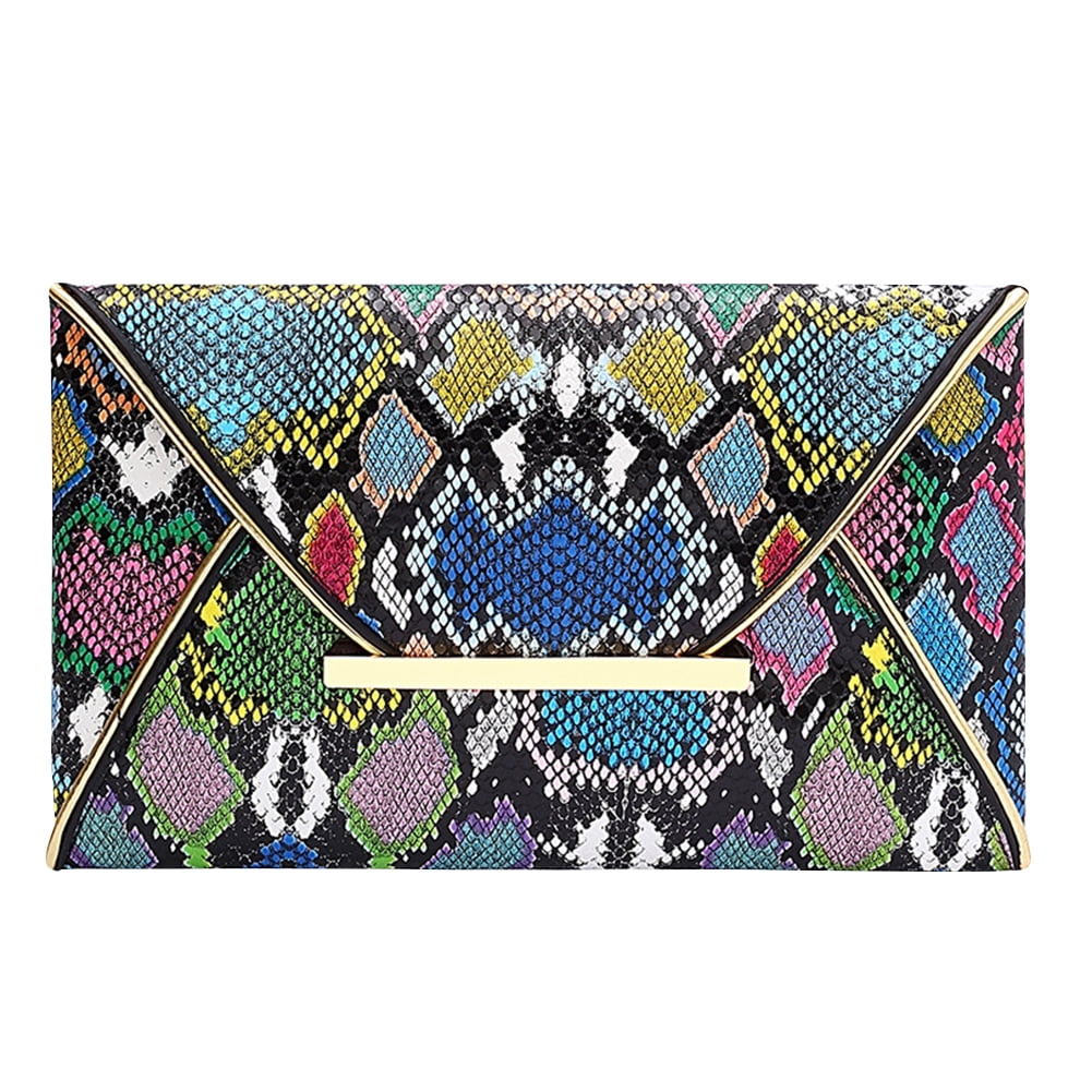 Yucurem Fashion Women Printing PU Envelope Bag Small Day Yucurem Fashion Women Printing PU Envelope Bag Small Day