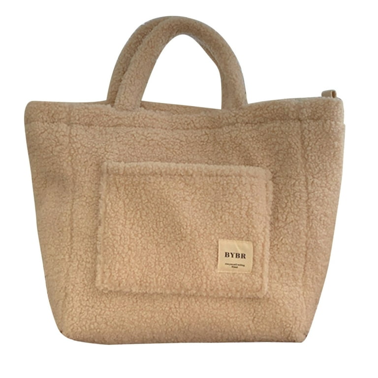 Fluffy lamb tote bag sale