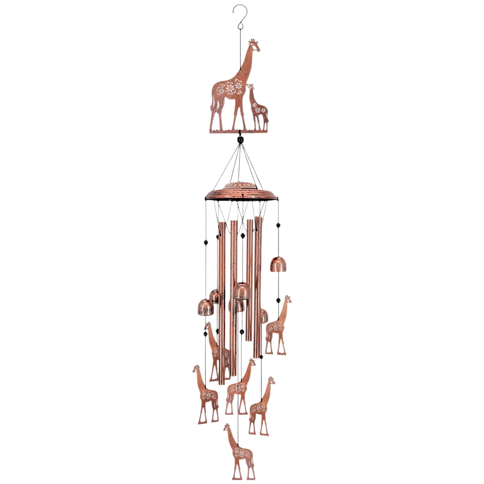 Yucurem Giraffe Wind Chime for Outside, Handmade Metal Garden Wind Chimes, Melodic Weatherproof Wind Bell for Patio Porch Decor