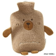 Yucurem Heat Pack Cartoon Winter Water Heating Pad for Girls Children Use (Khaki 1000ML)