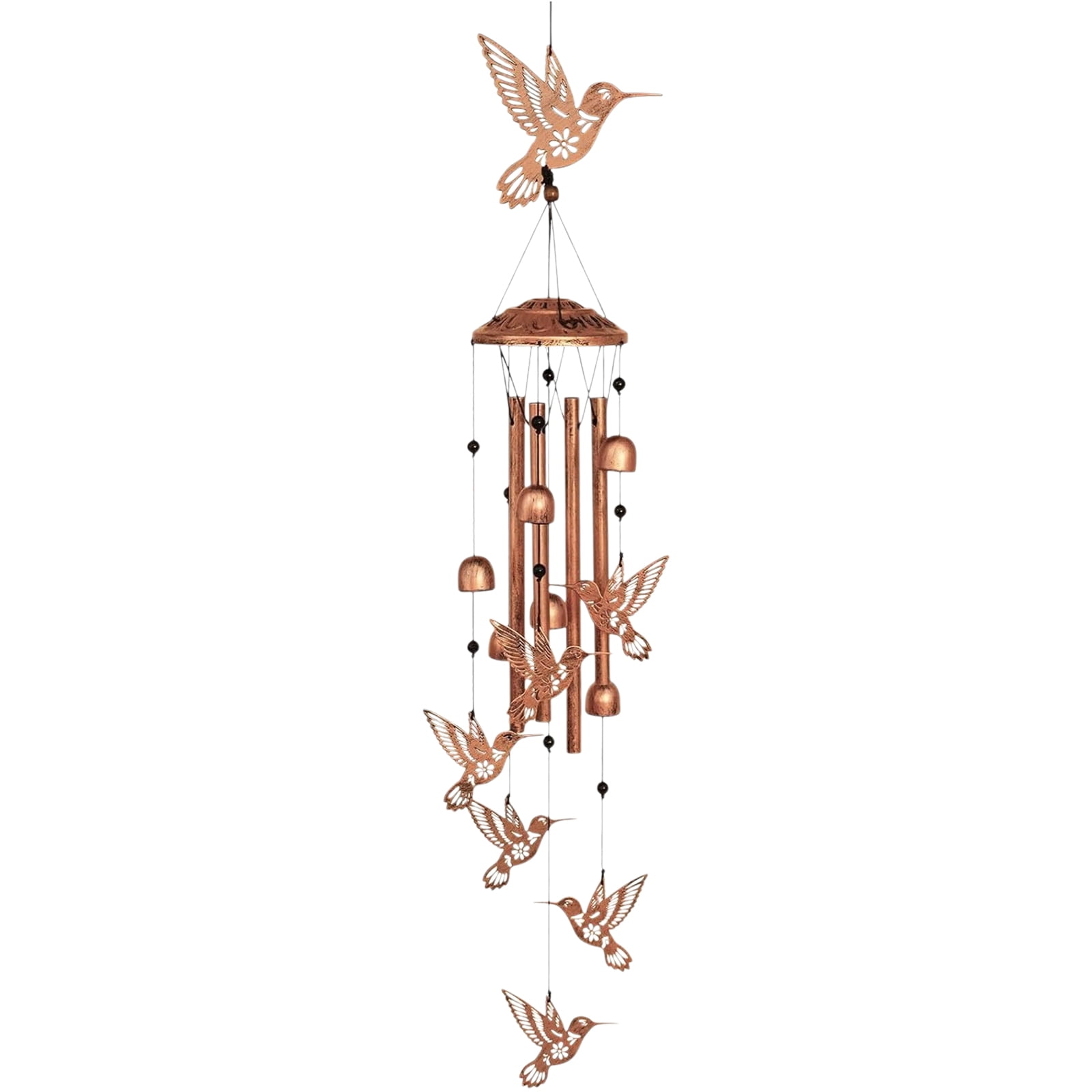 Yucurem Hummingbird Wind Chime for Outside, Handmade Metal Garden Wind Chimes, Melodic Weatherproof Wind Bell for Patio Porch Decor