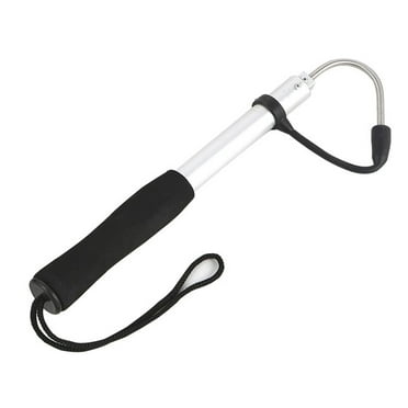 Yucurem Ice Fishing Metal Spear Hook Portable Fish Gaff for Saltwater Ice Boat (White S)