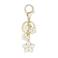 thumbnail image 1 of Yucurem Initial Flower Keychain for Women, Letter Flower Charms Accessories Keyring for Purse Bag Backpack (White), 1 of 8