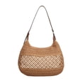 thumbnail image 1 of Yucurem Large Capacity Straw Crossbody Shoulder Bag, Handmade Woven Underarm Bags for Summer Travel Beach Vacation (Khaki), 1 of 9