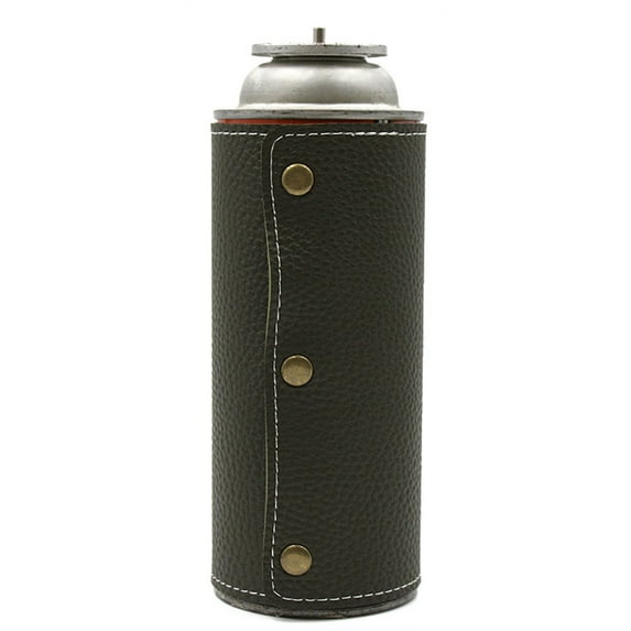 Yucurem Leather Gas Bottle Cover Outdoor Camping Propane Holder Bag Camping Kitchen Utensils (D)