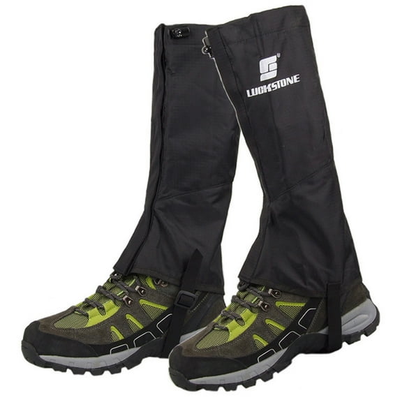 Yucurem Leg Hiking Gaiters Waterproof Shoe Gaiters Lightweight Men Women Mountaineering Essential (Black)