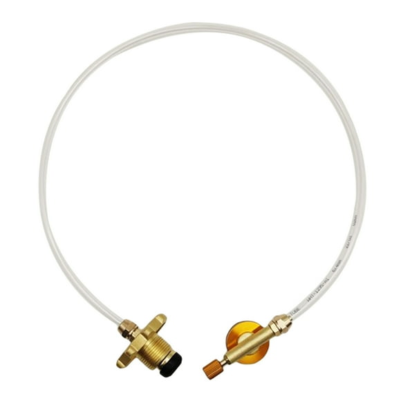 Yucurem Long Flat Gas Inflatable Valve Copper Lpg Cylinder Filling Connector Kitchen Essentials (A)