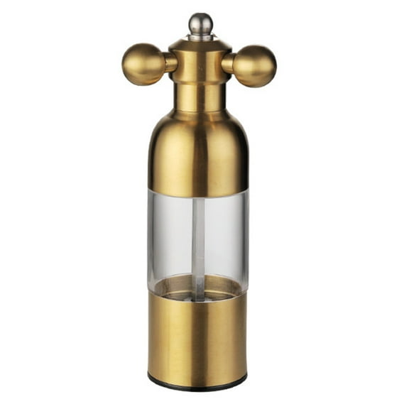 Yucurem Manual Grinding Bottle 304 Stainless Steel Adjustable Coarseness Mill Kitchen Essentials (Gold)