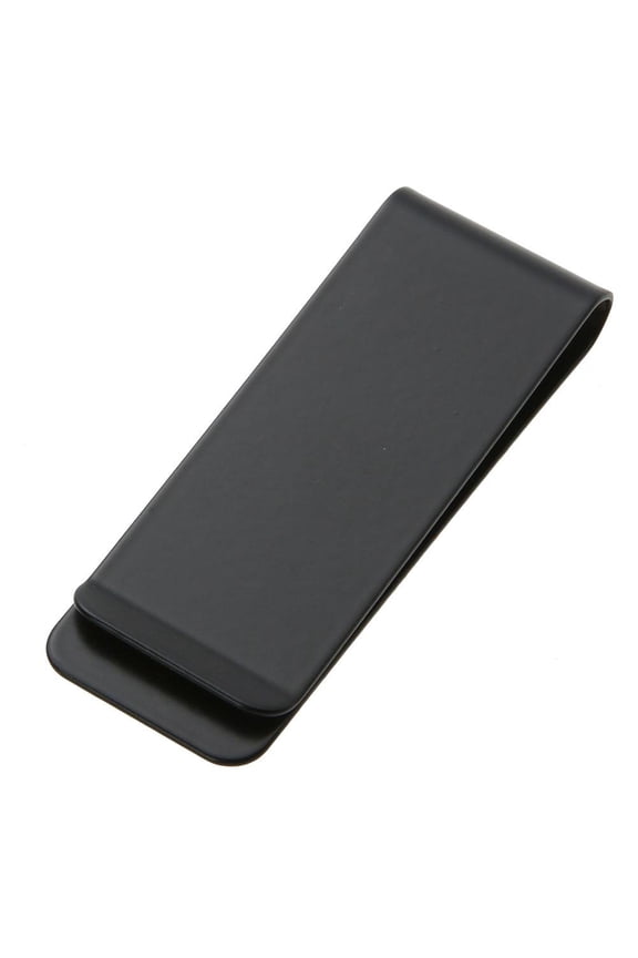Metal Stainless Steel Money Clip Holder Folder Collar Clip (Black)