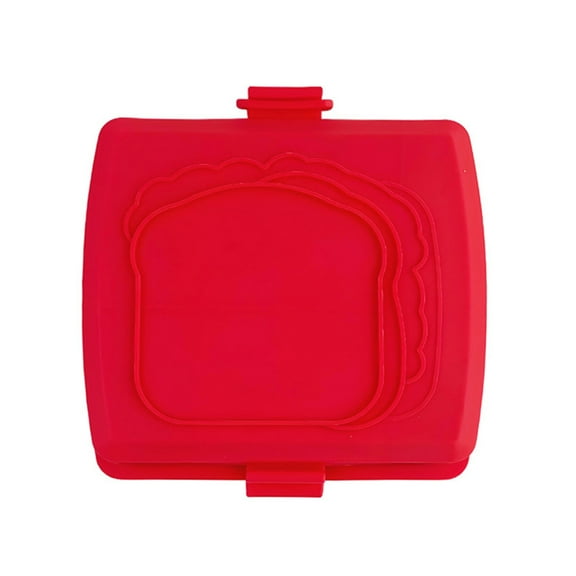 Yucurem Microwave Sandwich Plate, 6.3*6.6" Grill Cheese Toaster Press with Heat-Resistant Silicone for Breakfast Snacks Party Travel Home Apartment Dorm Red