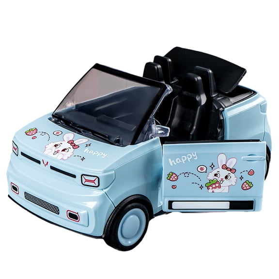 Yucurem Mini Back Pull Toy Cars Funny Kids Model Car Gifts for Boys Girls (Blue)