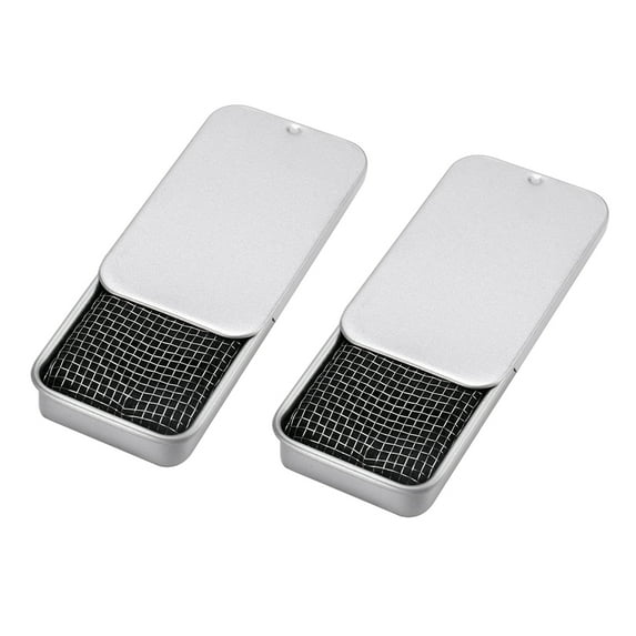 Yucurem Mini Camping Alcohol Stove Outdoor Picnic Solid Fuel Wax Stoves (Silver 2 Piece)