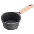 thumbnail image 1 of Yucurem Non-stick Mini Sauce Pan Wooden Handle Milk Pan Butter Melting Pot Kitchen Essentials (Black), 1 of 10
