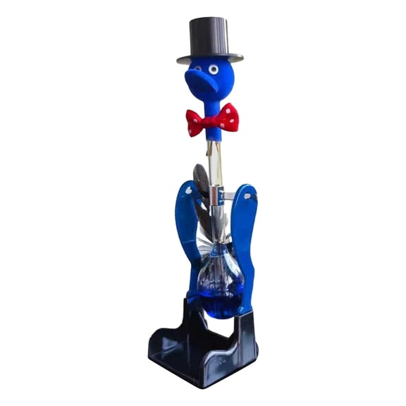 HAHUT Novelty Drinking Water Bird Toy, 2026 Upgraded Drinking Bird Desk Toy, Perpetual Motion Bobbing Glass Duck for Home & Office Desk Decor (Blue)