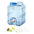 thumbnail image 1 of Yucurem Outdoor Bucket Barrel Car Driving Water Container With Camping Kitchen Utensils (blue), 1 of 8