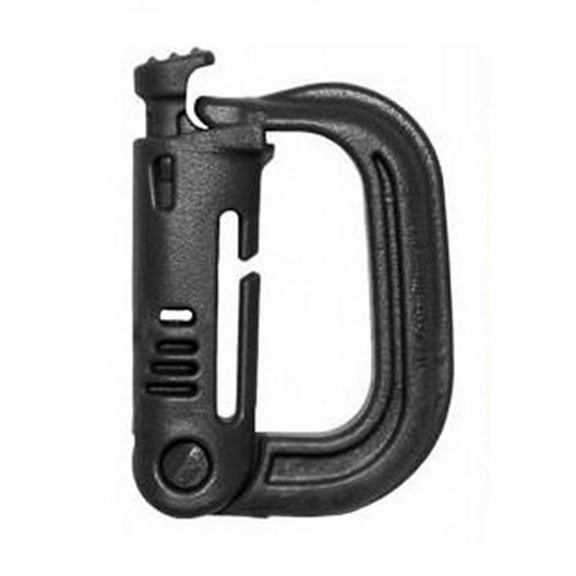 Yucurem Outdoor D-shaped Backpack Carabiner Plastic Steel Hanging Clasp Mountaineering Essential (Black)