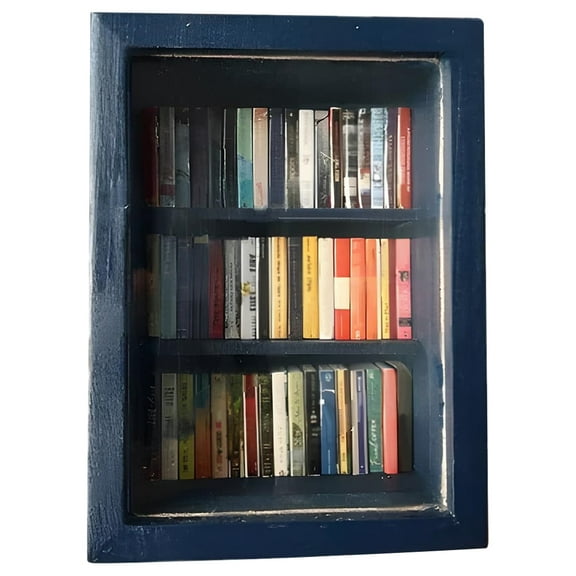 Yucurem Pocket Anxiety Bookshelf Home Decorations (60PCS Mini Book)
