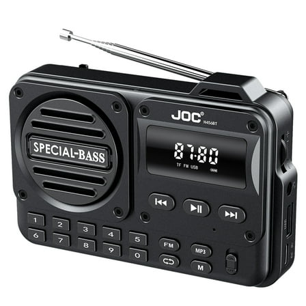 Yucurem Portable Fm Radio with Led Display Digital Radio Recorder Bt 5.4 Radio Speaker