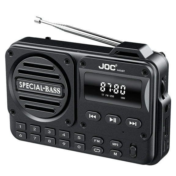 Yucurem Portable Fm Radio with Led Display Digital Radio Recorder Bt 5.4 Radio Speaker