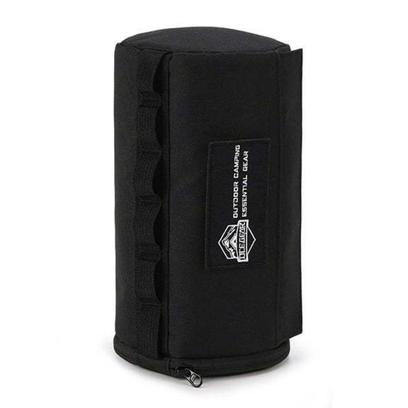 Yucurem Portable Roll Paper Storage Bags Hanging Towel Dispenser Outdoor Waterproof Napkin Holder Tissue Box for Picnic Camping Hiking (Black)