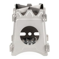 Yucurem Portable Stainless Steel Wood Stove Outdoor Camping Foldable Burning Cooker Camping Kitchen Utensils (A)